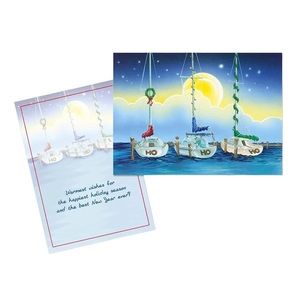 LPG Greetings Ho Ho Ho Sailboat Christmas Cards & Env (52424), Boxed Set of 18